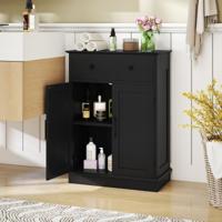 Opbergmeubel voor Badkamer met Deuren Modern Dressoir met Lade en Verstelbare Plank Koffiebarmeubel voor Keuken Woonkamer Opbergmeubel voor Badkamer met Deuren Modern Dressoir met Lade en Verstelbare Plank Koffiebarmeubel voor Keuken Woonkamer