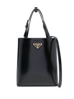 Prada sac cabas à plaque logo - Noir