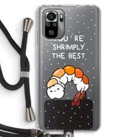 You're Shrimply The Best: Xiaomi Redmi Note 10S Transparant Hoesje met koord