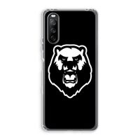 Angry Bear (black): Sony Xperia 10 III Transparant Hoesje