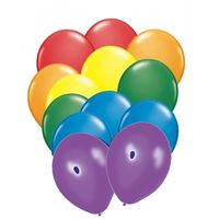 Voordelige regenboog ballonnen 30 stuks - thumbnail