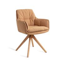 Jesper Home Eetkamerstoel 'Akune' Draaibaar, Revolve Oak Natural, kleur Sunbaked