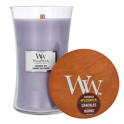 Woodwick Lavender Spa Large Hourglass Candle 0