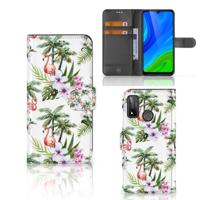 Huawei P Smart 2020 | Telefoonhoesje | Met pasjeshouder | Flamingo Palms