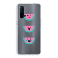 Smiley watermeloen: OnePlus Nord CE 5G Transparant Hoesje