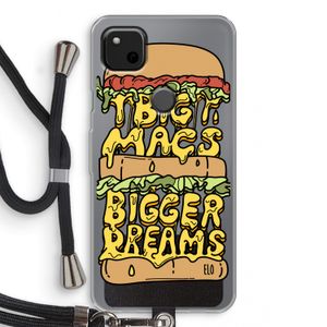 Big Macs Bigger Dreams: Pixel 4a Transparant Hoesje met koord