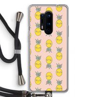 Ananas: OnePlus 8 Pro Transparant Hoesje met koord