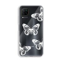 White butterfly: Huawei P40 Lite Transparant Hoesje
