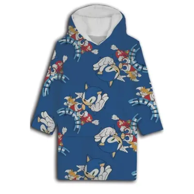 Sonic Hoodie Fleece deken, 7 - 14 jaar