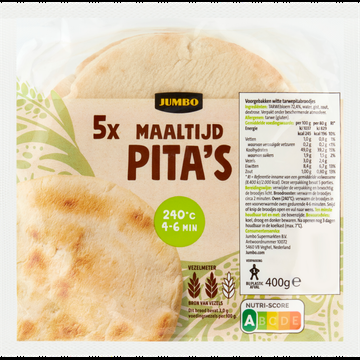 Jumbo Maaltijd Pita&apos;s 5 Stuks
