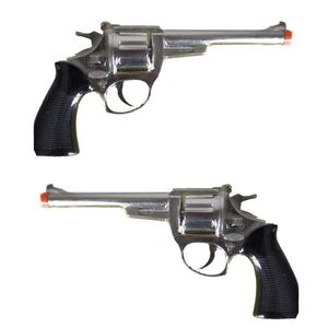 2x stuks verkleed speelgoed revolver/pistool metaal 8 schots