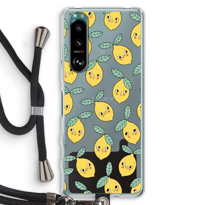 Citroenen: Sony Xperia 5 III Transparant Hoesje met koord