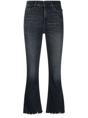 7 For All Mankind jean court à bords francs - Noir