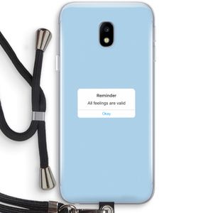 Reminder: Samsung Galaxy J3 (2017) Transparant Hoesje met koord