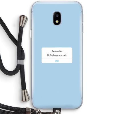 Reminder: Samsung Galaxy J3 (2017) Transparant Hoesje met koord