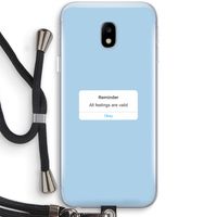 Reminder: Samsung Galaxy J3 (2017) Transparant Hoesje met koord