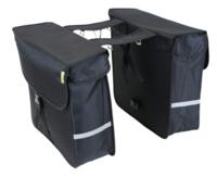 Dresco Luxe Shopper Dubbele Fietstas 40 Liter Nylon Zwart - thumbnail