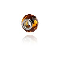 Bead voor beadsarmbanden Glas / Chirurgisch staal 316L Beads
