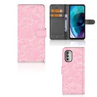 Motorola Moto G51 5G Hoesje White Flowers