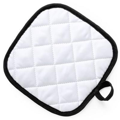 Pannenlap - wit/zwart - 17 x 17 cm - Koken - Pannenlappen - ophanglus