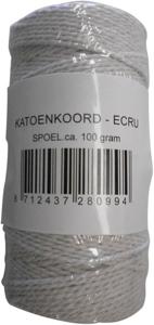 Katoenkoord 100 meter ecru op rol