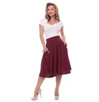 Pocket High Waist Thrills Skirt Burgundy -XXXL | 25% korting