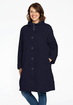 Yoek Regenjas met capuchon | Blauw | Maat 44
