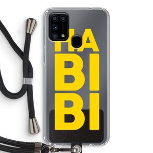 Habibi Blue: Samsung Galaxy M31 Transparant Hoesje met koord