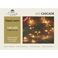 Cascade draadverlichting lichtsnoer met 160 lampjes classic warm wit met 8 lichtdraden - Lichtsnoeren - thumbnail