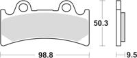 TRW remblokken "mcb 656" brake pad mcb 656 sv sintered metal