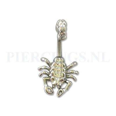 Navelpiercing brede schorpioen