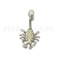 Navelpiercing brede schorpioen