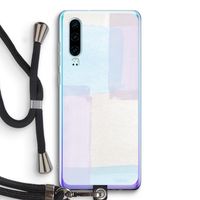 Square pastel: Huawei P30 Transparant Hoesje met koord
