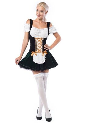 Dirndl Isa Groen/Zwart Dames