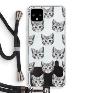 Kitten: Pixel 4 XL Transparant Hoesje met koord