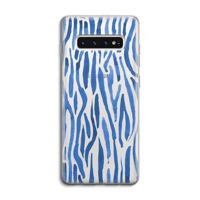 Blauwe nerven: Samsung Galaxy S10 4G Transparant Hoesje
