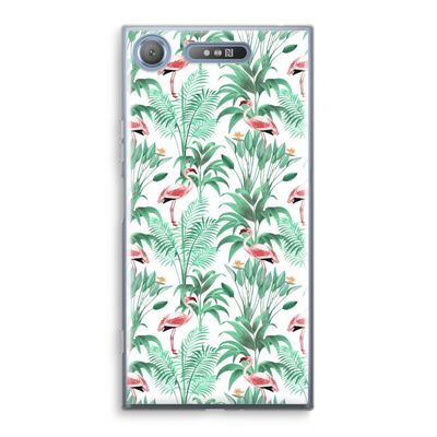 Flamingo bladeren: Sony Xperia XZ1 Transparant Hoesje