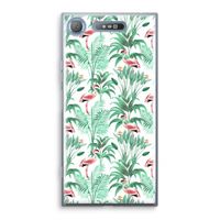 Flamingo bladeren: Sony Xperia XZ1 Transparant Hoesje