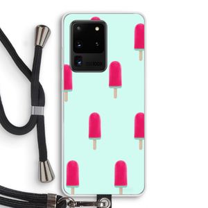 Waterijsje: Samsung Galaxy S20 Ultra Transparant Hoesje met koord