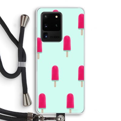 Waterijsje: Samsung Galaxy S20 Ultra Transparant Hoesje met koord