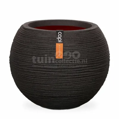 Capi Pot Bol Rib Ø40cm Zwart