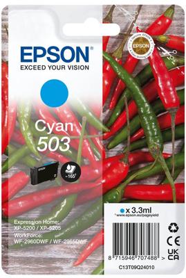 Epson inktcartridge 503, 165 pagina&apos;s, OEM C13T09Q24010, cyaan