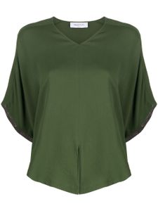 Fabiana Filippi t-shirt à détail noué - Vert