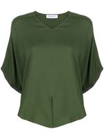 Fabiana Filippi t-shirt à détail noué - Vert - thumbnail