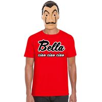 La Casa de Papel masker inclusief rood Bella Ciao t-shirt voor heren M  -
