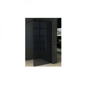 Wiesbaden Slim Douchewand Rookglas 1200x2000x8 mm NANO Chroom profiel