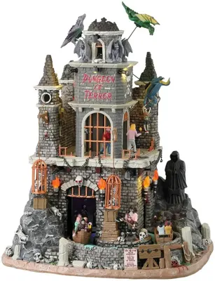 Lemax dungeon of terror bewegend huisje Spooky Town 2024