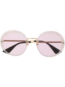 Gucci Eyewear lunettes de soleil à monture ronde - Multicolore