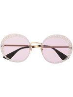 Gucci Eyewear lunettes de soleil à monture ronde - Multicolore
