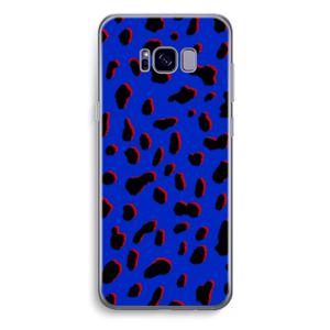 Blue Leopard: Samsung Galaxy S8 Plus Transparant Hoesje